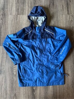 L.L. Bean Kids Trail Model Color Block Rain Jacket